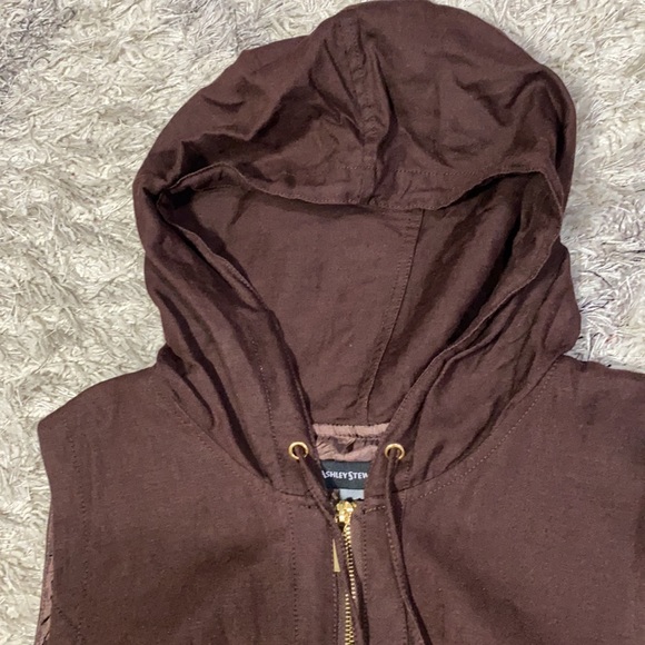 Ashley Stewart brown linen blend jacket sz 18/20 W - Picture 3 of 9